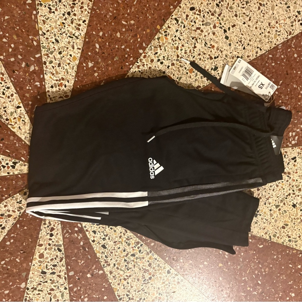 Adidas Tiro Black Pants with White Accents